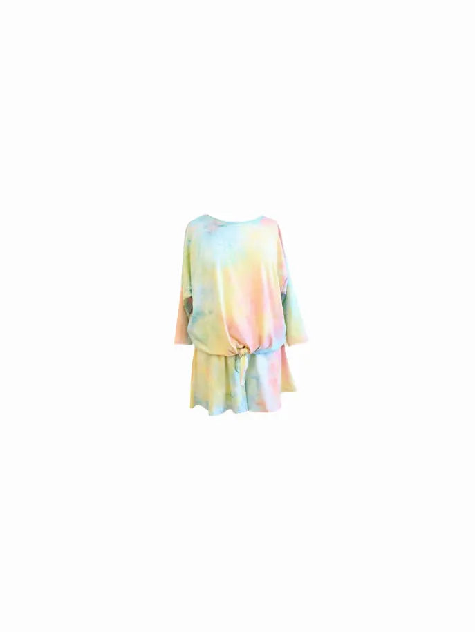 Cotton Candy Swirl Top with Tie Front Tru Luv