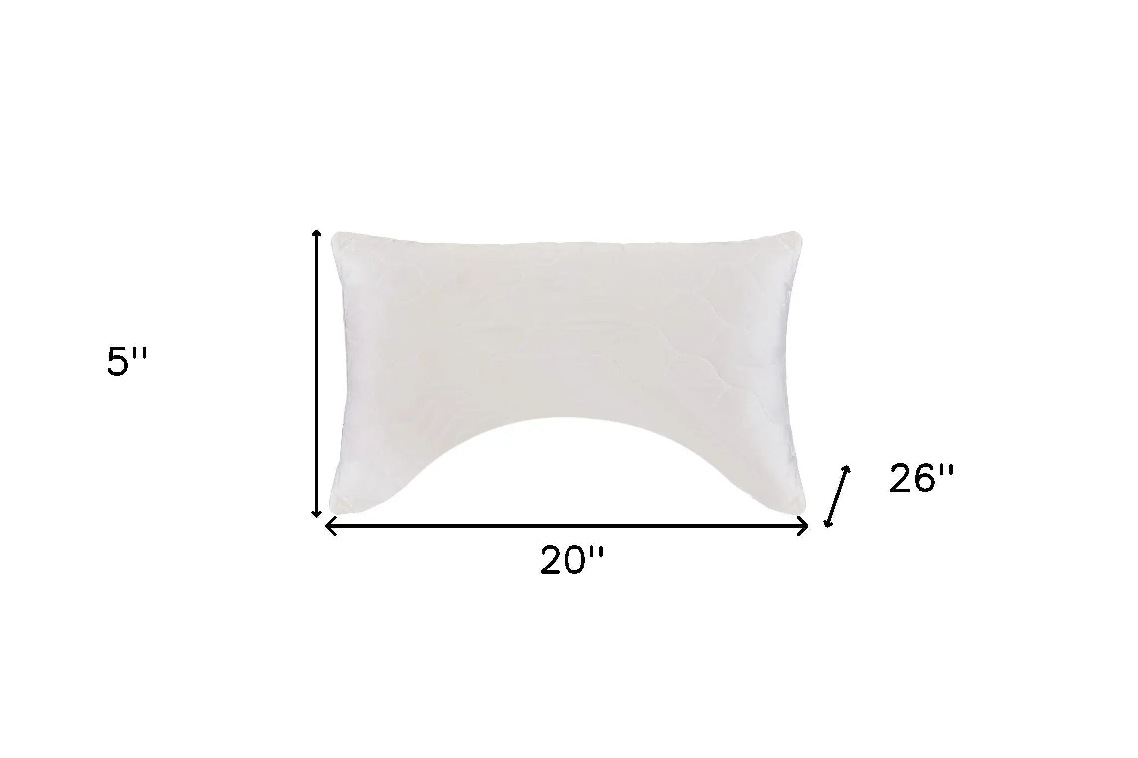 Cotton Latex Foam And Wool Hypoallergenic Ergonomic Standard Size Bed Pillow Homeroots Bed & Bath