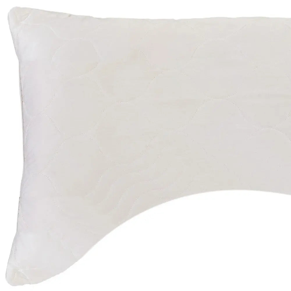 Cotton Latex Foam And Wool Hypoallergenic Ergonomic Standard Size Bed Pillow Homeroots Bed & Bath