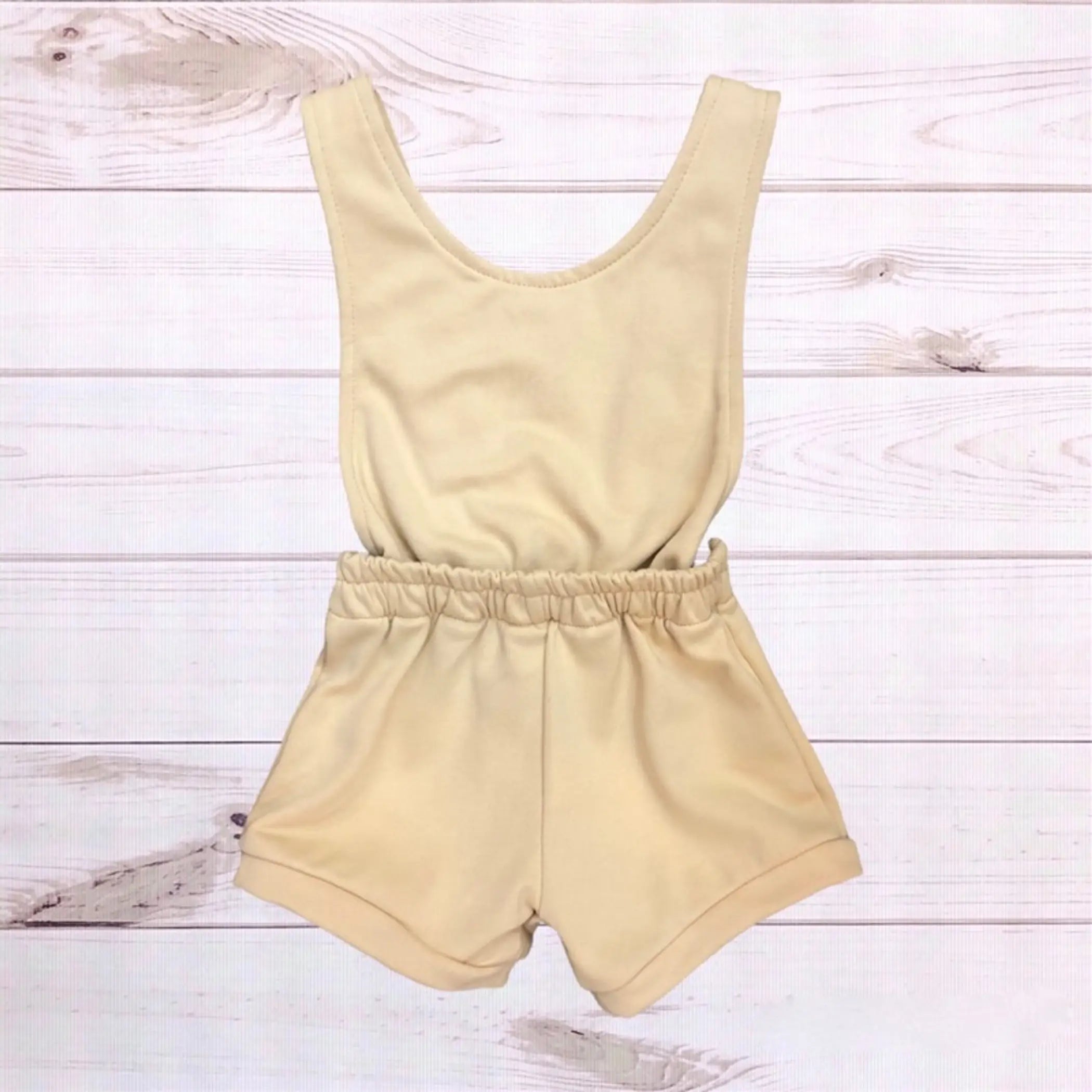 Cotton Romper (Beige) Melina & Me