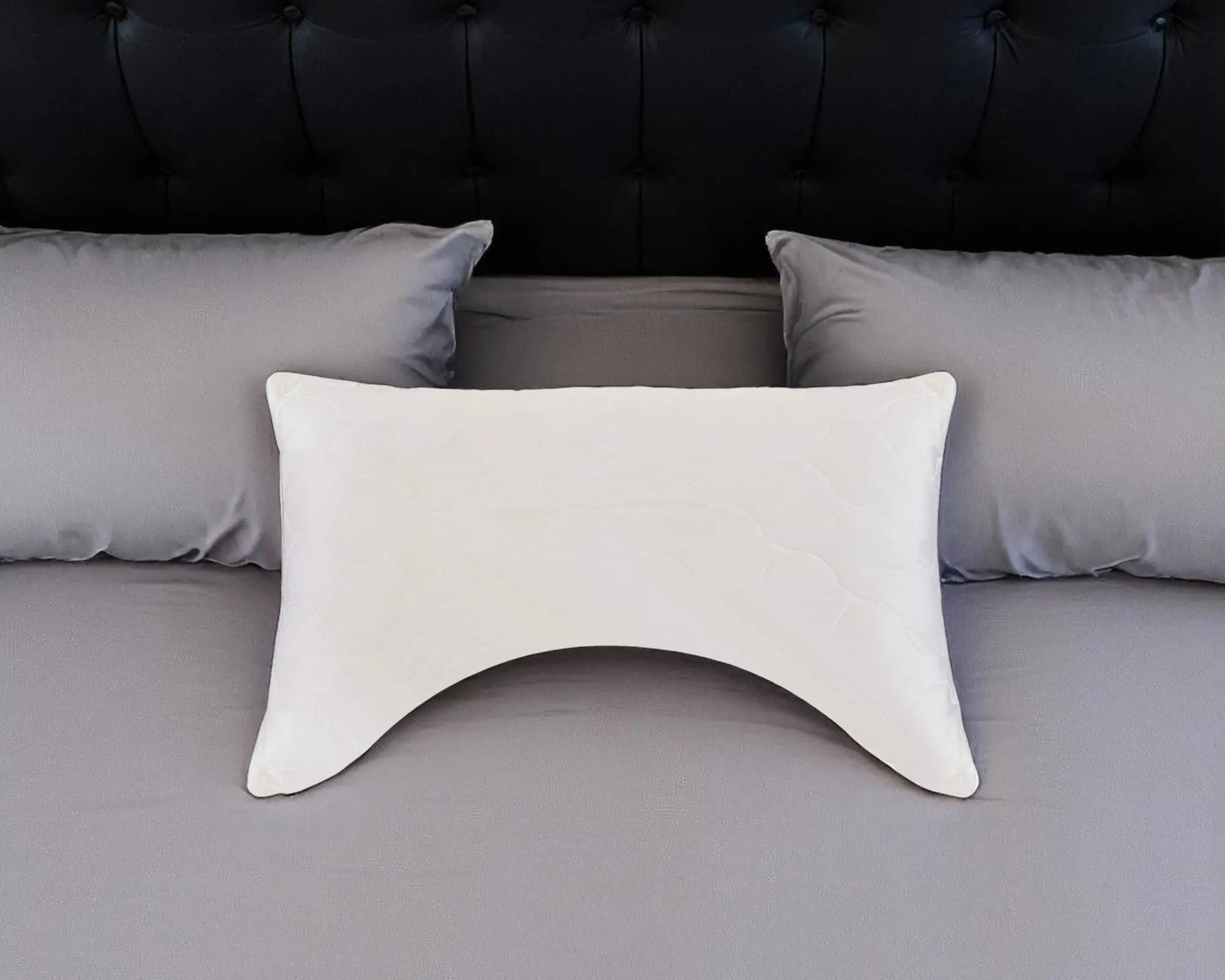 Cotton Wool Hypoallergenic Ergonomic Standard Size Bed Pillow Homeroots Bed & Bath