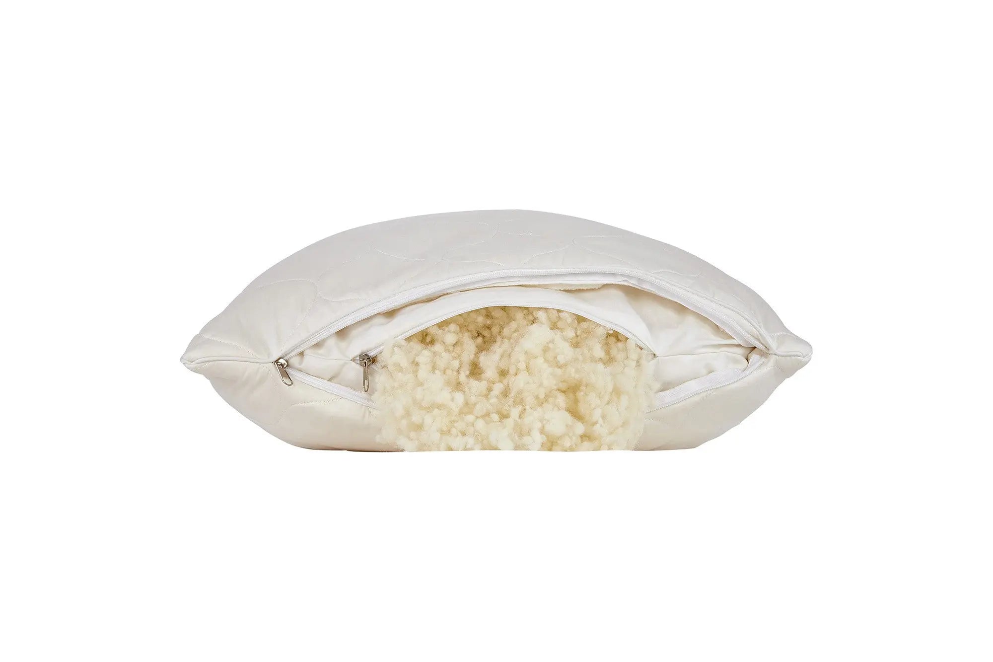 Cotton Wool Hypoallergenic Ergonomic Standard Size Bed Pillow Homeroots Bed & Bath