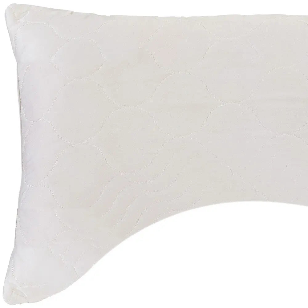 Cotton Wool Hypoallergenic Ergonomic Standard Size Bed Pillow Homeroots Bed & Bath