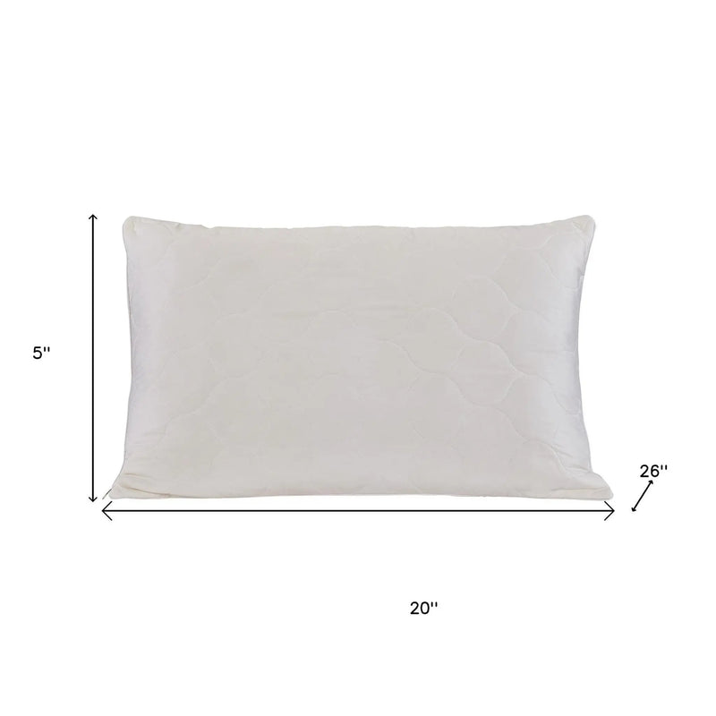 Cotton Wool Hypoallergenic Standard Size Bed Pillow Homeroots Bed & Bath