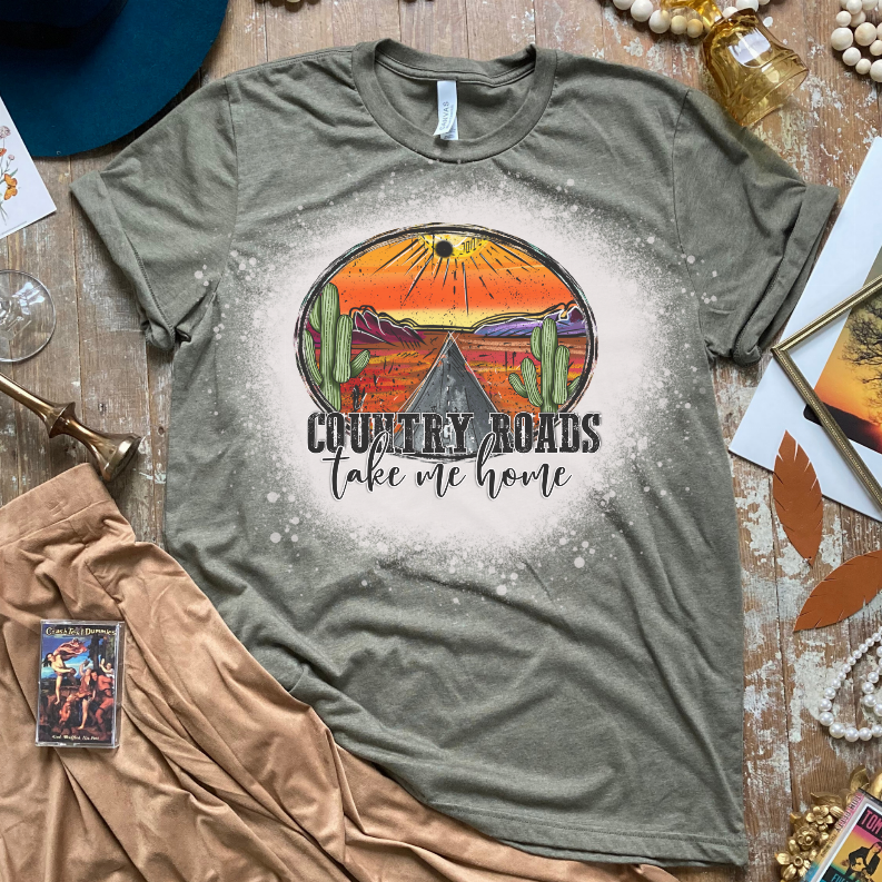 Country Road Take Me Home Bleached Shirt CK's Boutique