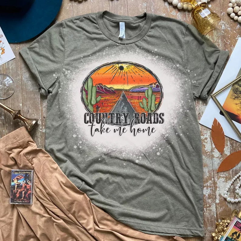 Country Road Take Me Home Bleached Shirt CK's Boutique