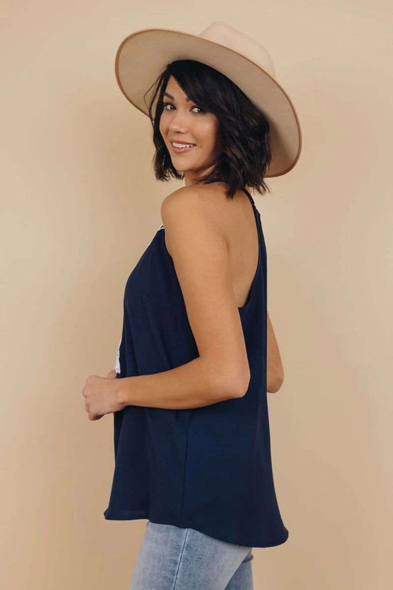 County Fair Lace V Neck Tank Stay Warm in Style