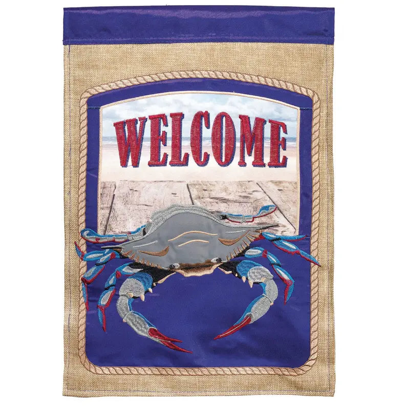 Crab Applique Garden Flag Dicksons Inc