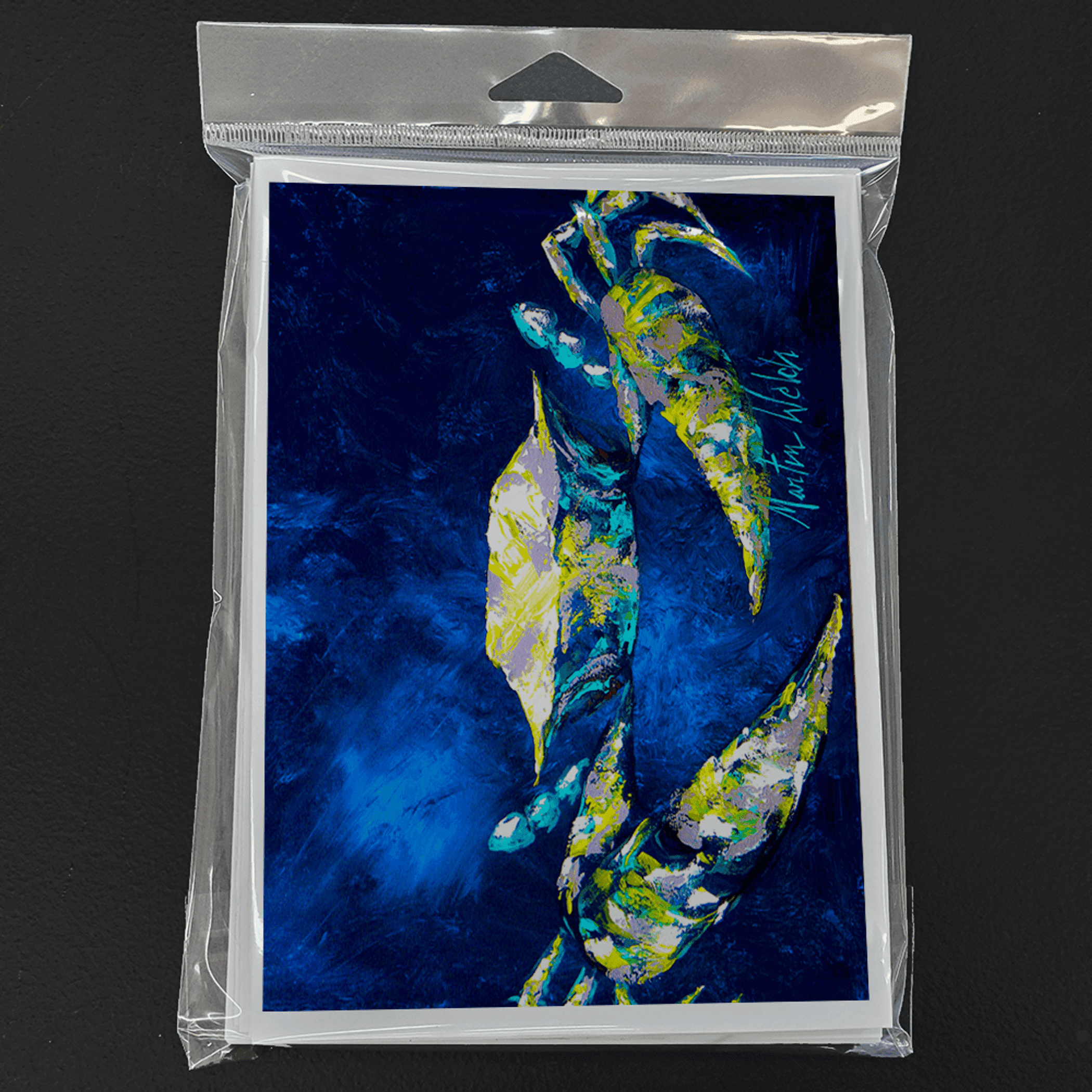 Crab Blue Greeting Cards Pack of 8 Caroline's Treasures