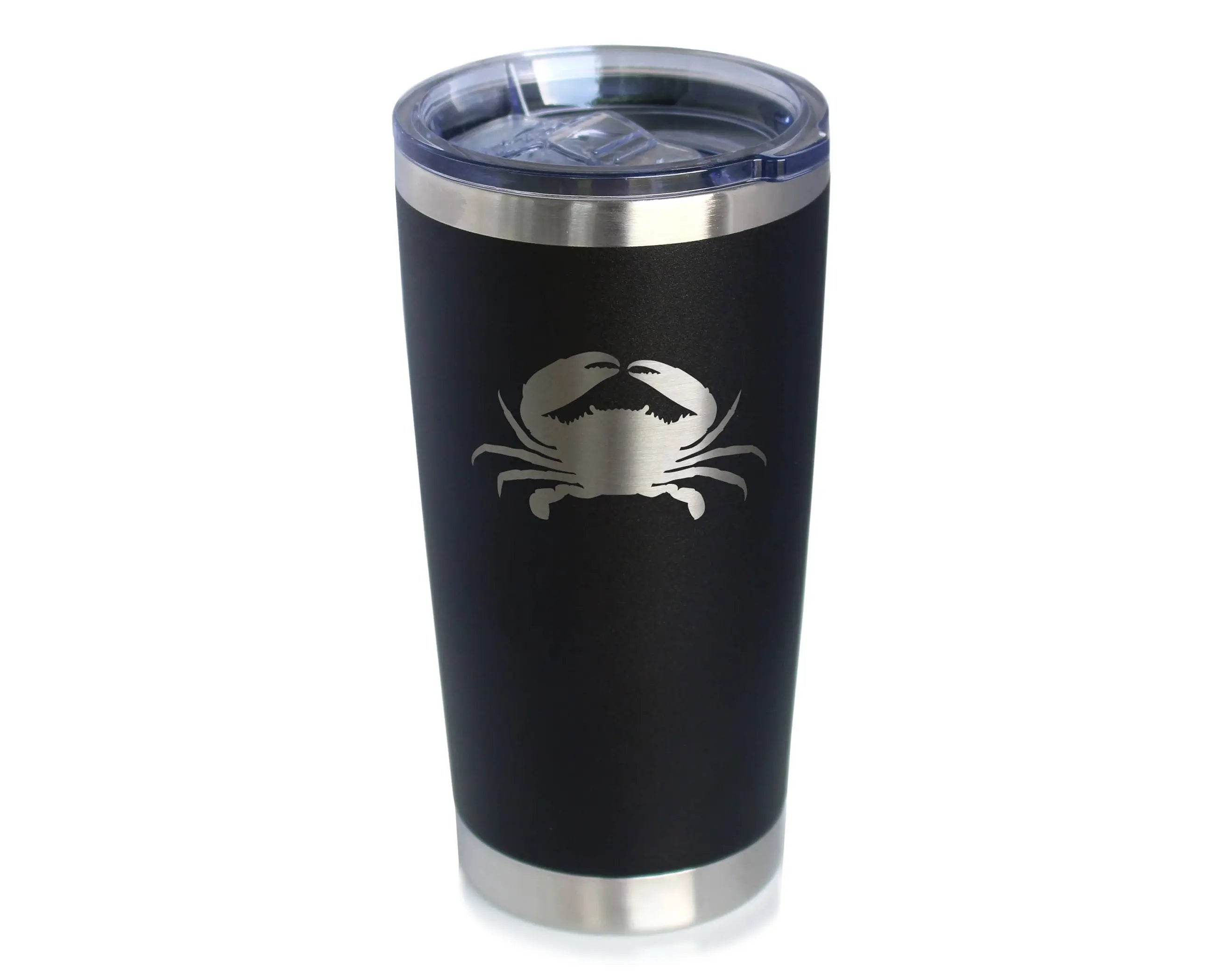 Crab Silhouette Insulated Travel Tumbler - Ocean Beach Gifts Bevvee