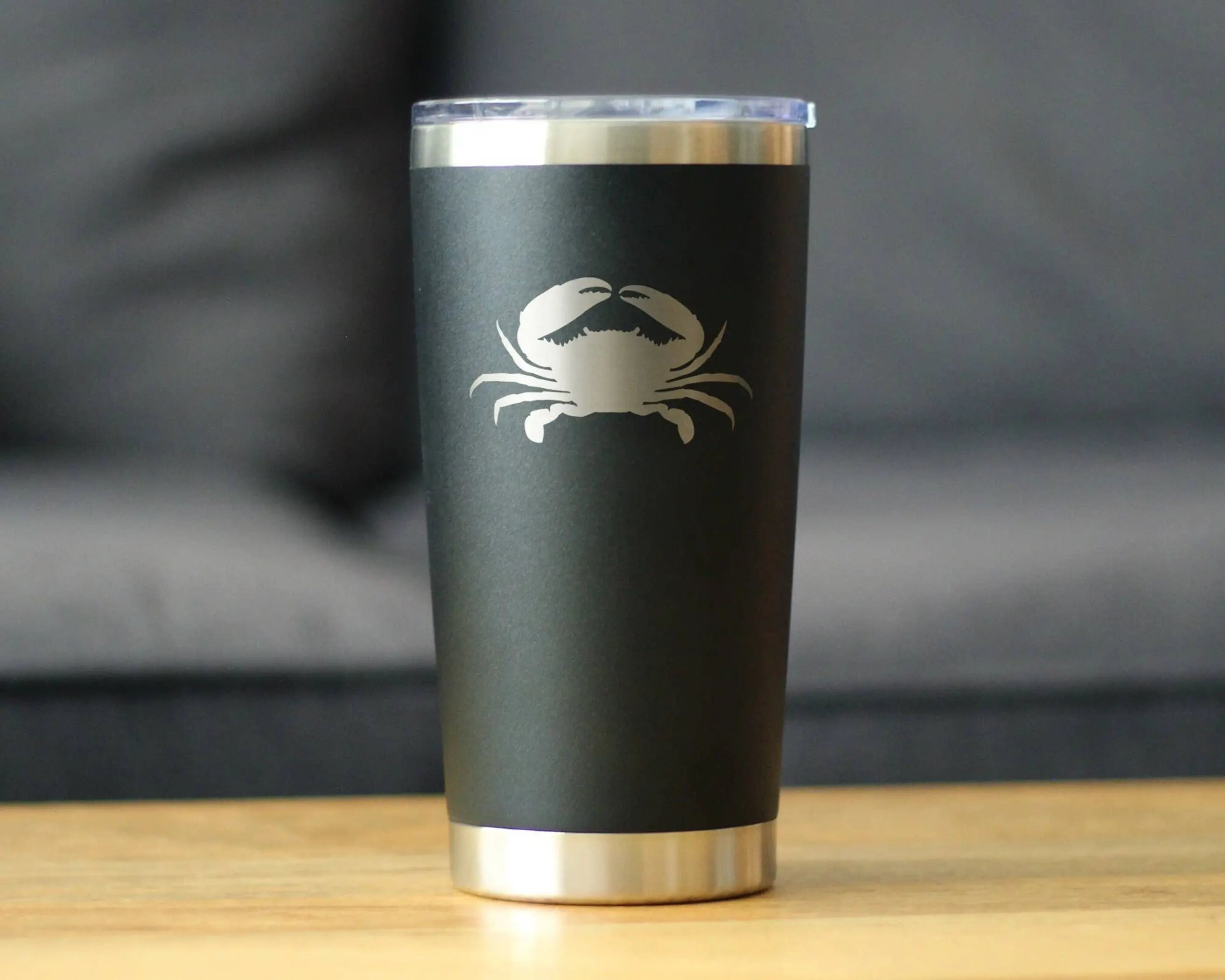 Crab Silhouette Insulated Travel Tumbler - Ocean Beach Gifts Bevvee