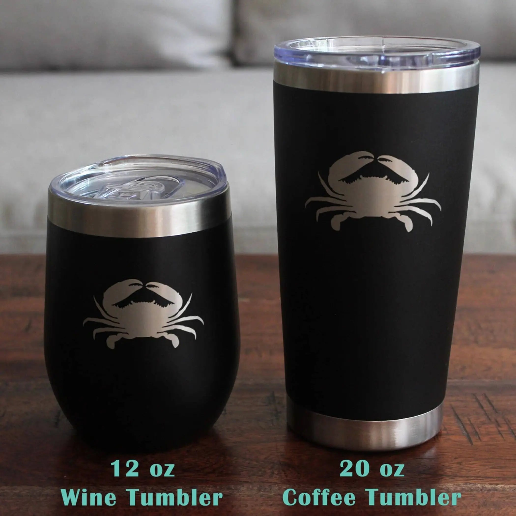 Crab Silhouette Pint Glass for Beer - Ocean Beach Gifts Bevvee