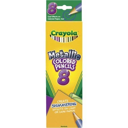 Crayola Metallic Colored Pencils, Long Really Big Coloring Books
