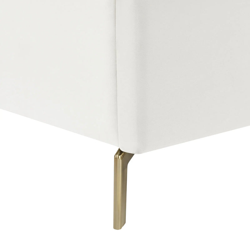 Cream Velvet Upholstered Full Bed Frame Homeroots Bed & Bath