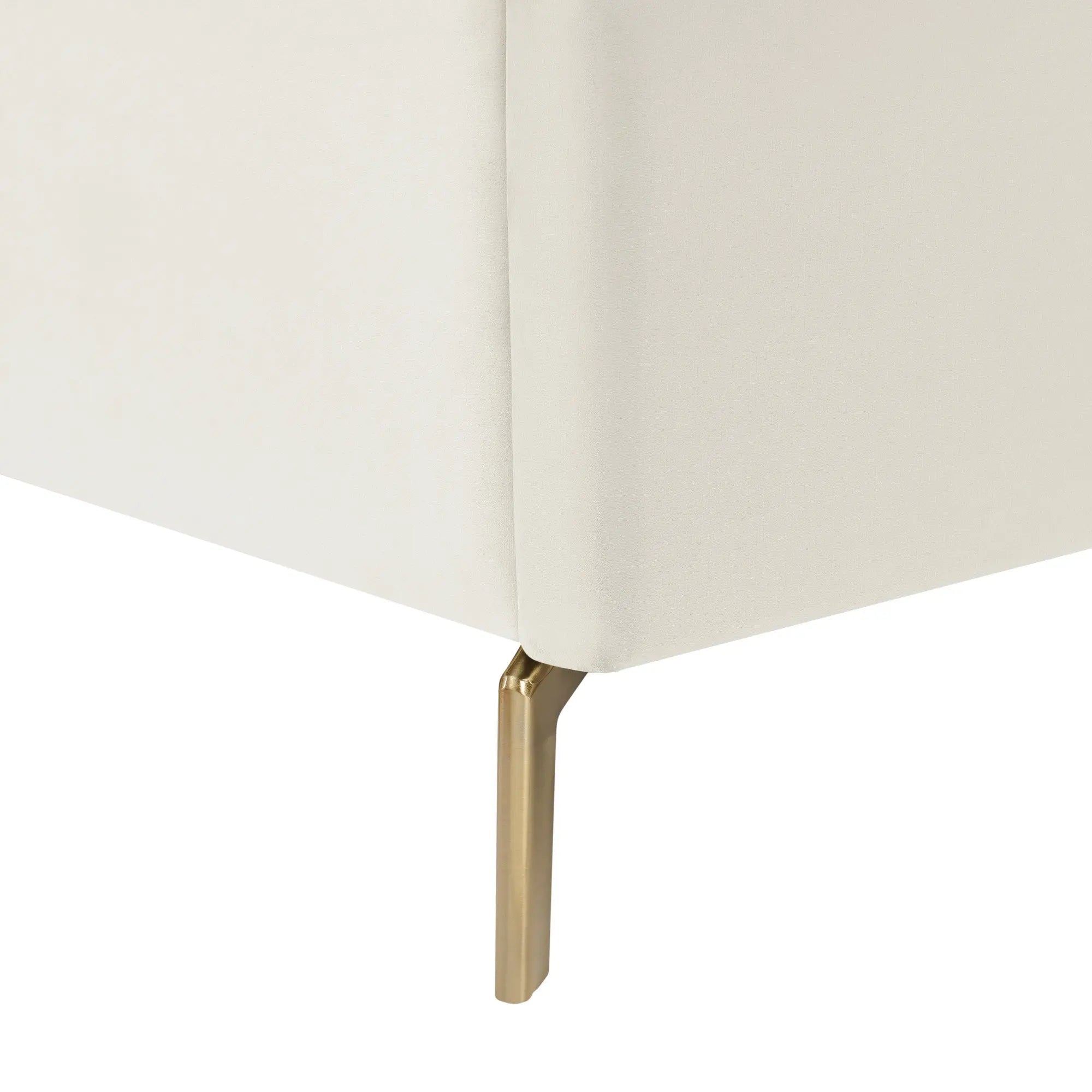 Cream Velvet Upholstered Queen Bed Frame Homeroots Bed & Bath