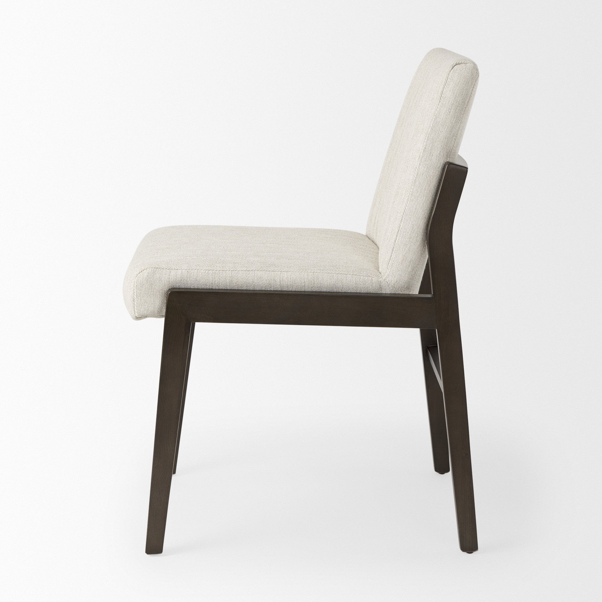 Cream and Brown Fabric Dining Side Chair Homeroots Kitchen & Dining