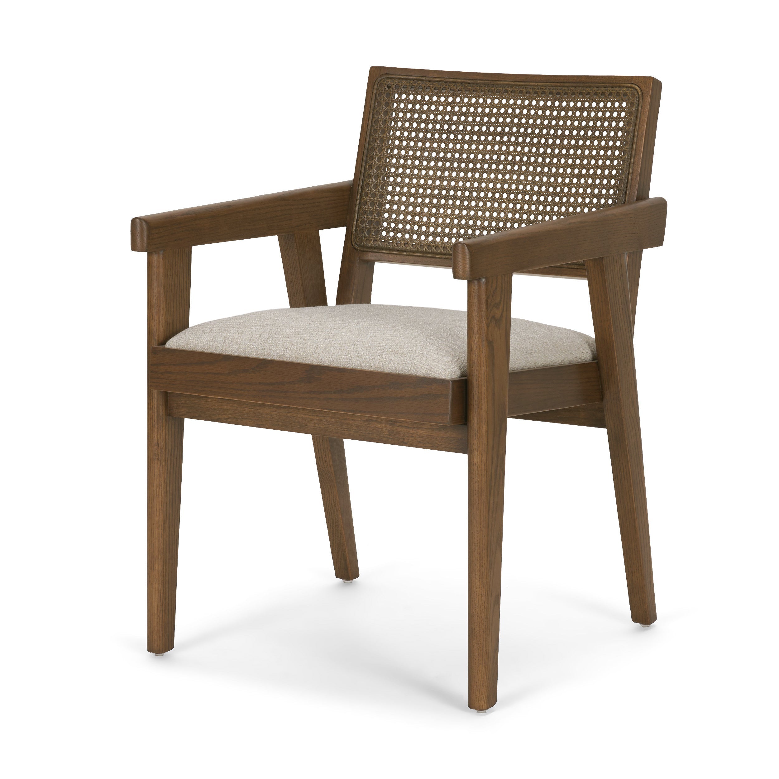 Cream and Brown Fabric Dining Side Chair Homeroots Kitchen & Dining