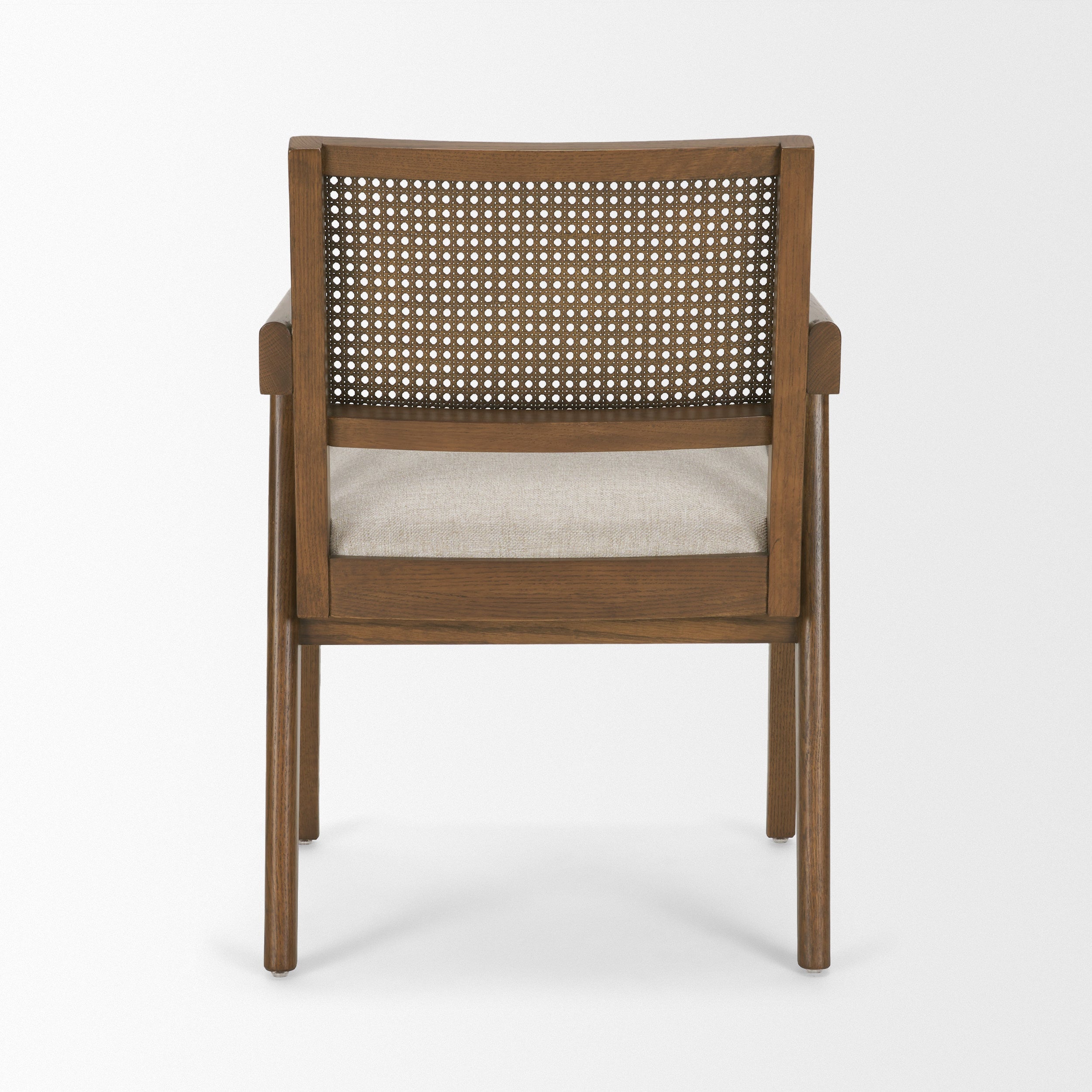 Cream and Brown Fabric Dining Side Chair Homeroots Kitchen & Dining