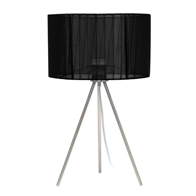 Creekwood Home Contemporary Brushed Nickel Pedestal Table Lamp for Bedroom, Living Room, Dining Room, Office, Entryway All the Rages