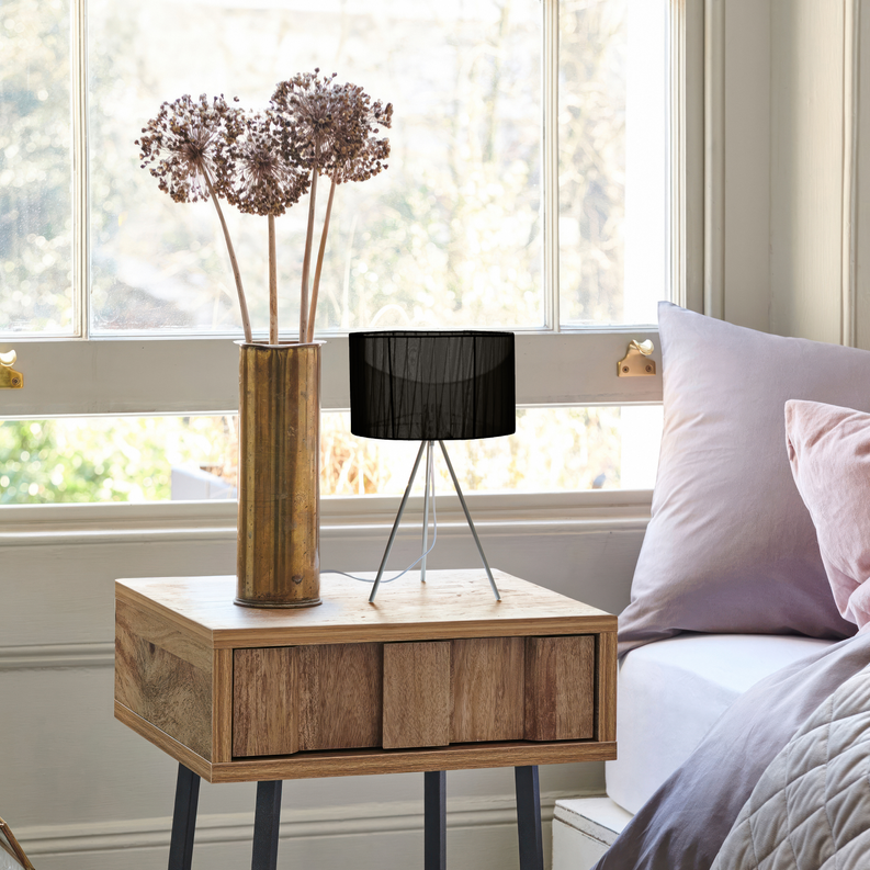 Creekwood Home Contemporary Brushed Nickel Pedestal Table Lamp for Bedroom, Living Room, Dining Room, Office, Entryway All the Rages
