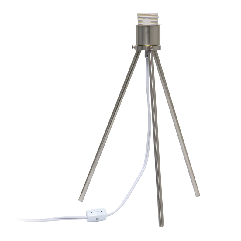 Creekwood Home Contemporary Brushed Nickel Pedestal Table Lamp for Bedroom, Living Room, Dining Room, Office, Entryway All the Rages