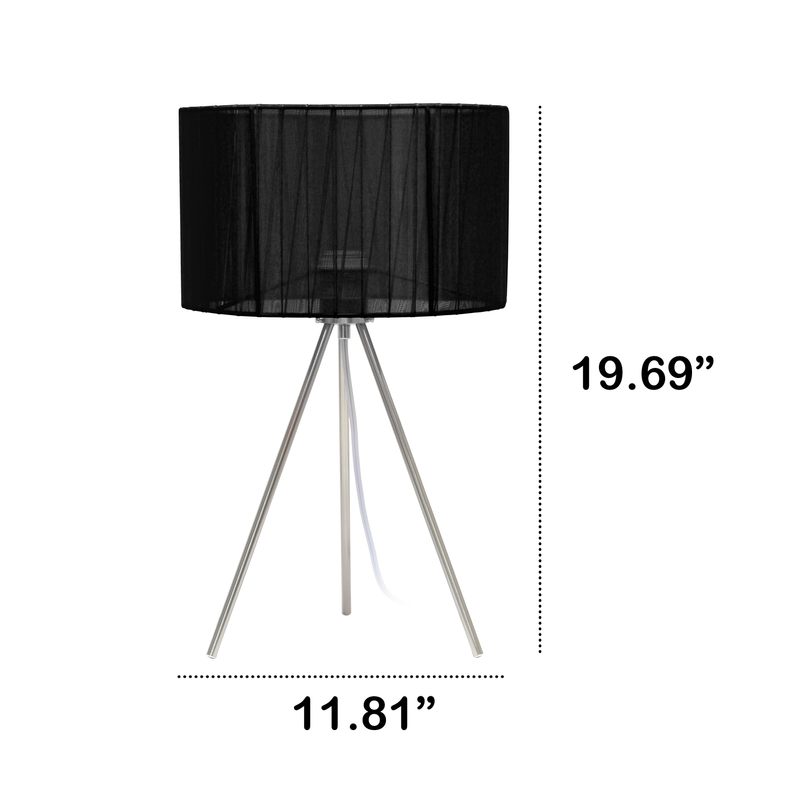 Creekwood Home Contemporary Brushed Nickel Pedestal Table Lamp for Bedroom, Living Room, Dining Room, Office, Entryway All the Rages