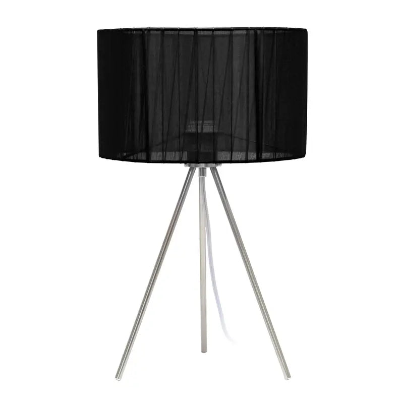 Creekwood Home Contemporary Brushed Nickel Pedestal Table Lamp for Bedroom, Living Room, Dining Room, Office, Entryway All the Rages