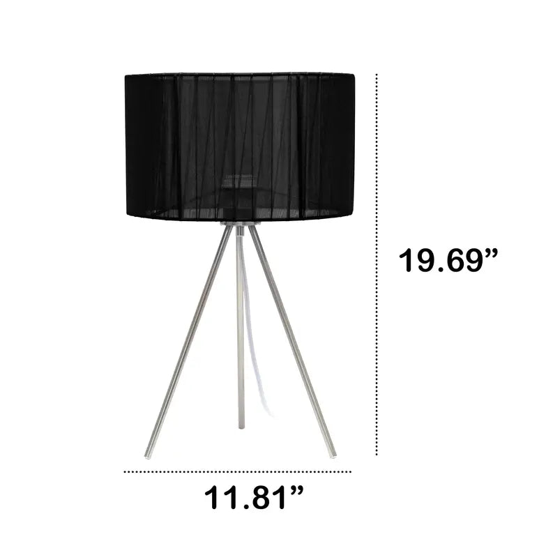 Creekwood Home Contemporary Brushed Nickel Pedestal Table Lamp for Bedroom, Living Room, Dining Room, Office, Entryway All the Rages
