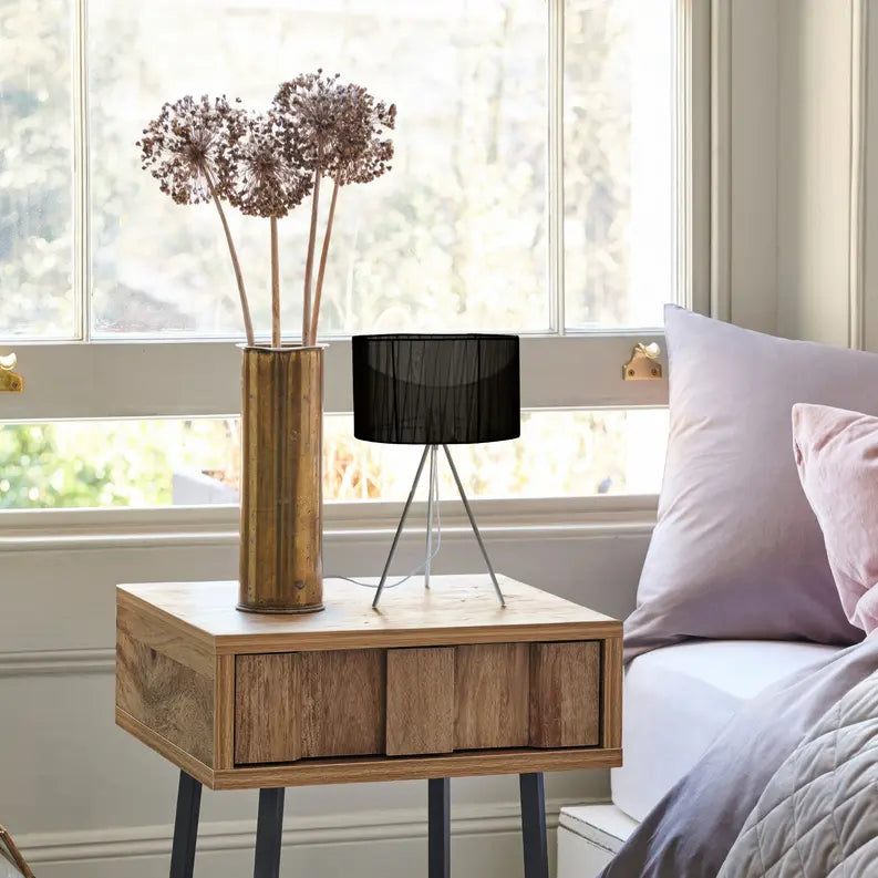 Creekwood Home Contemporary Brushed Nickel Pedestal Table Lamp for Bedroom, Living Room, Dining Room, Office, Entryway All the Rages