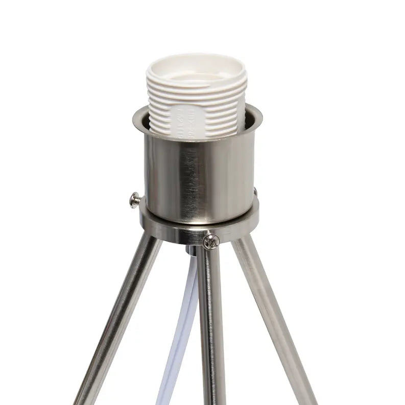 Creekwood Home Contemporary Brushed Nickel Pedestal Table Lamp for Bedroom, Living Room, Dining Room, Office, Entryway All the Rages