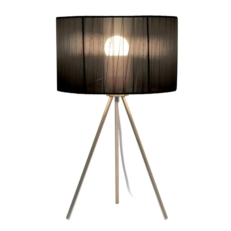 Creekwood Home Contemporary Brushed Nickel Pedestal Table Lamp for Bedroom, Living Room, Dining Room, Office, Entryway All the Rages
