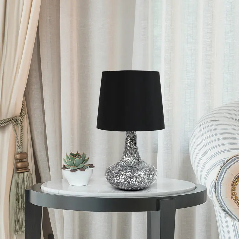 Creekwood Home Patchwork Crystal Glass Table Lamp for Living Room, Bedroom, Study, Office, Entryway, Reading Nook All the Rages