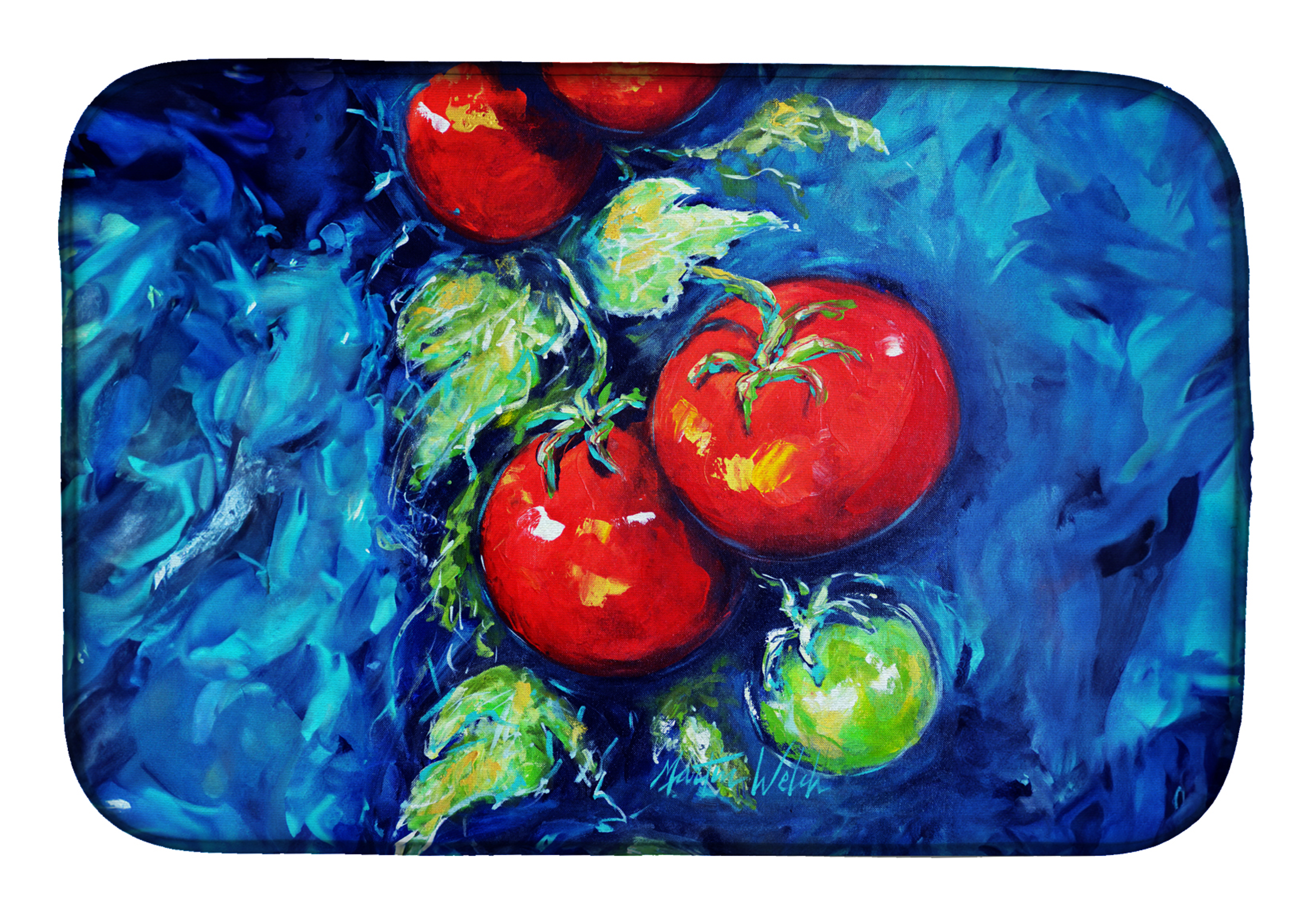 Creole Tomatoes Dish Drying Mat Caroline's Treasures
