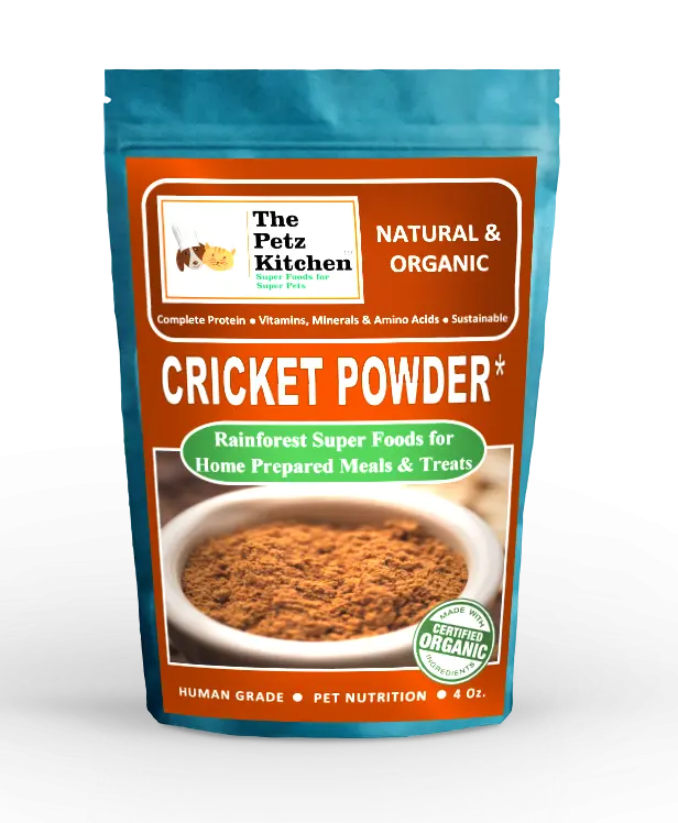 Cricket Flour Omega 3 & 6 Complete Protein* Eco-Conscious Usda Organic Cricket Flour* The Petz Kitchen - Organic & Human Grade Ingredients For Home Prepared Meals & Treats Organic Pet Systems