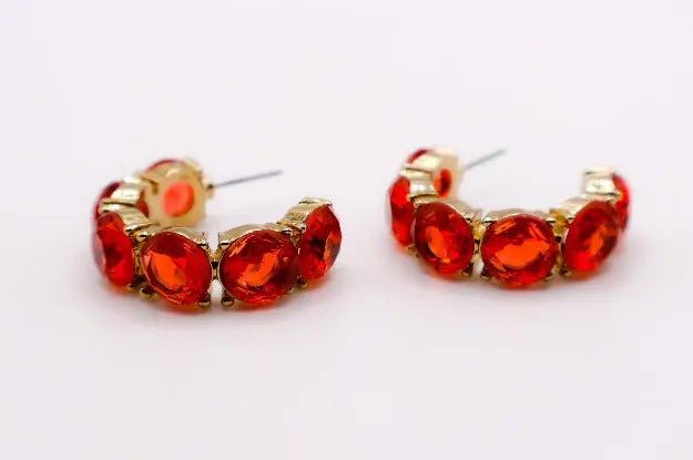 Crimson Elegance Earrings Maskup Corporation