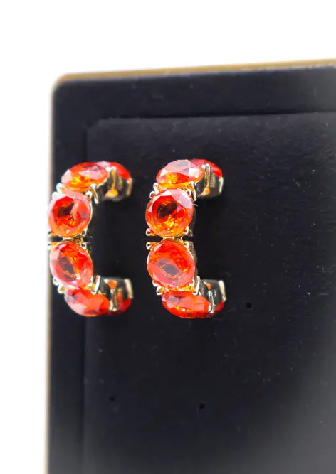 Crimson Elegance Earrings Maskup Corporation