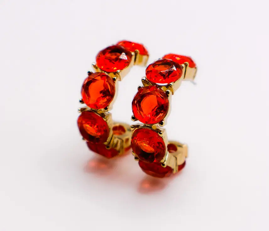 Crimson Elegance Earrings Maskup Corporation