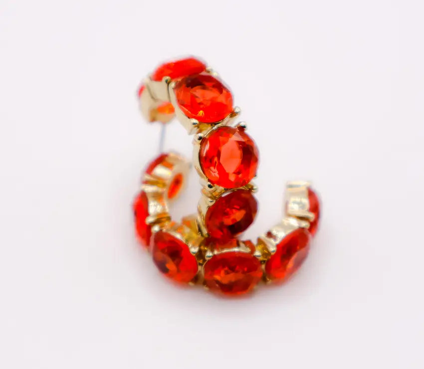 Crimson Elegance Earrings Maskup Corporation