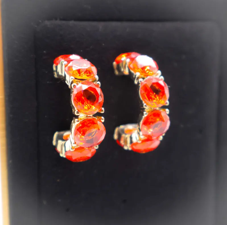 Crimson Elegance Earrings Maskup Corporation