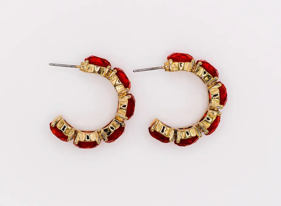 Crimson Elegance Earrings Maskup Corporation