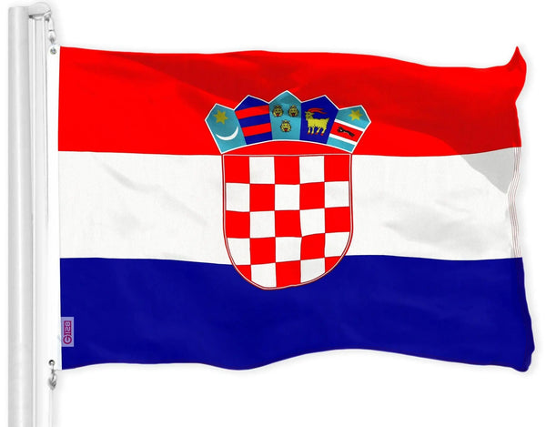 Croatia (Croatian) Flag 150D Printed Polyester 3x5 Ft G128