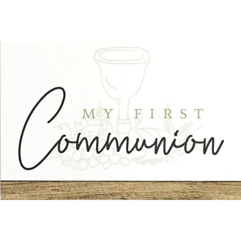 Cross Figurine With First Communion Card Dicksons Inc