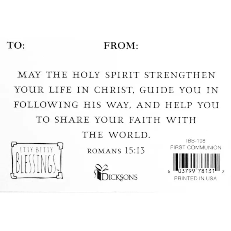 Cross Figurine With First Communion Card Dicksons Inc