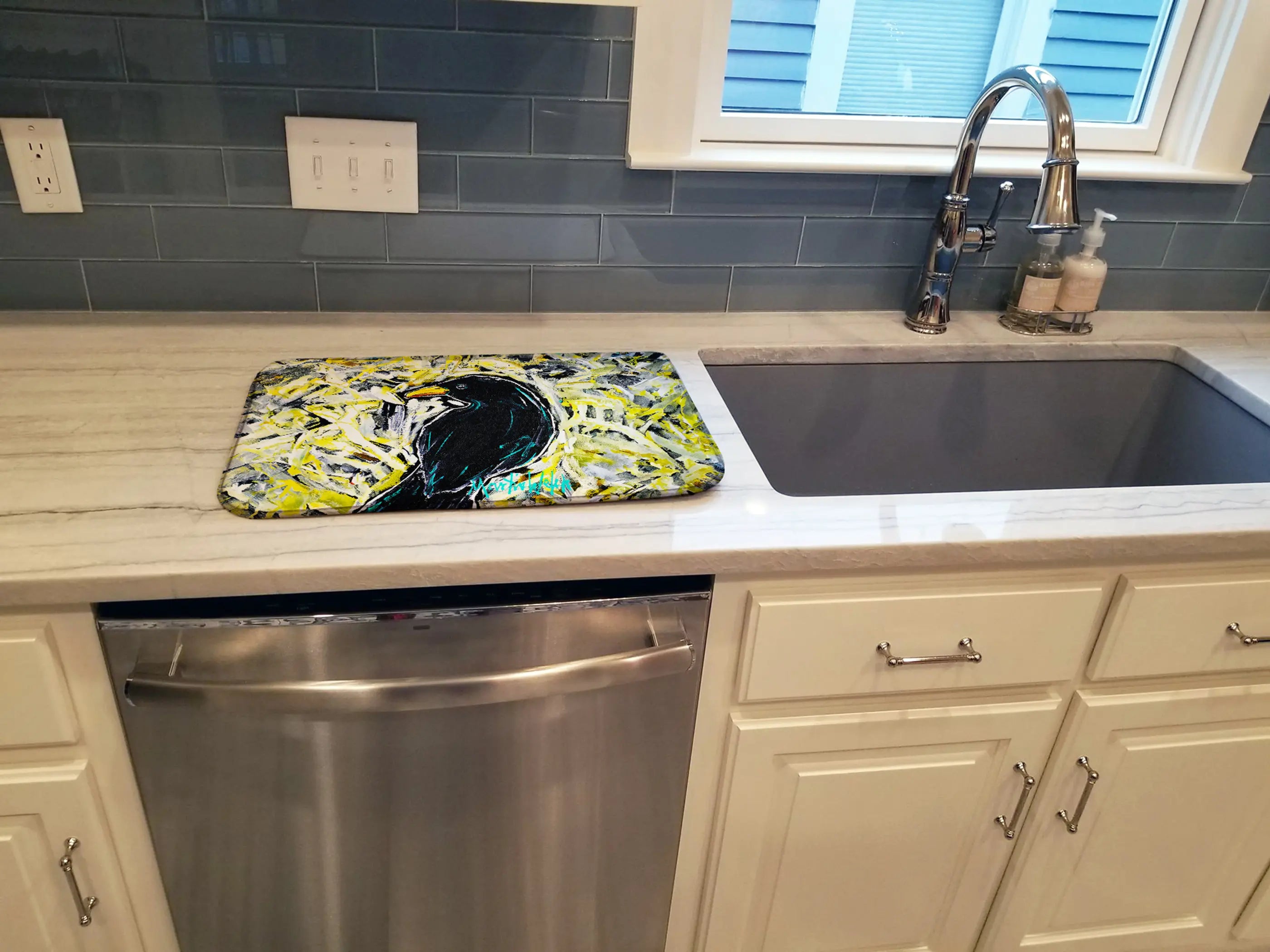 Crow Adam Dish Drying Mat Caroline's Treasures