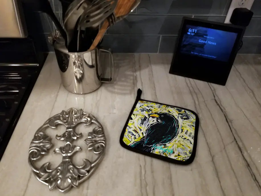 Crow Adam Pair of Pot Holders Caroline's Treasures
