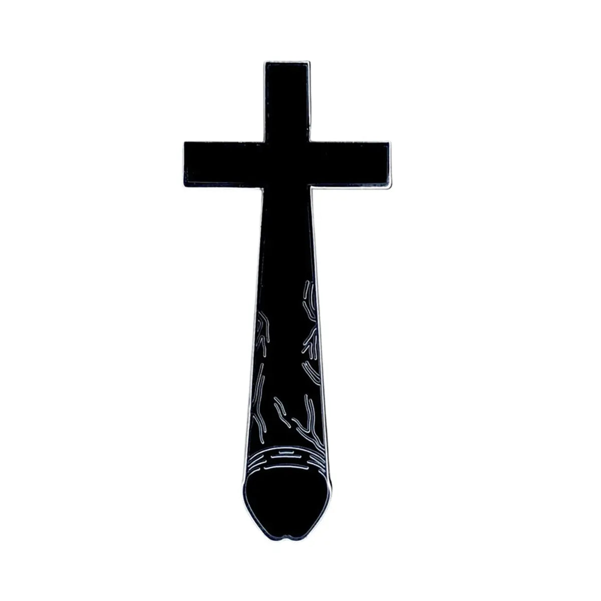 Crucifux Enamel Pin Geeky & Kinky