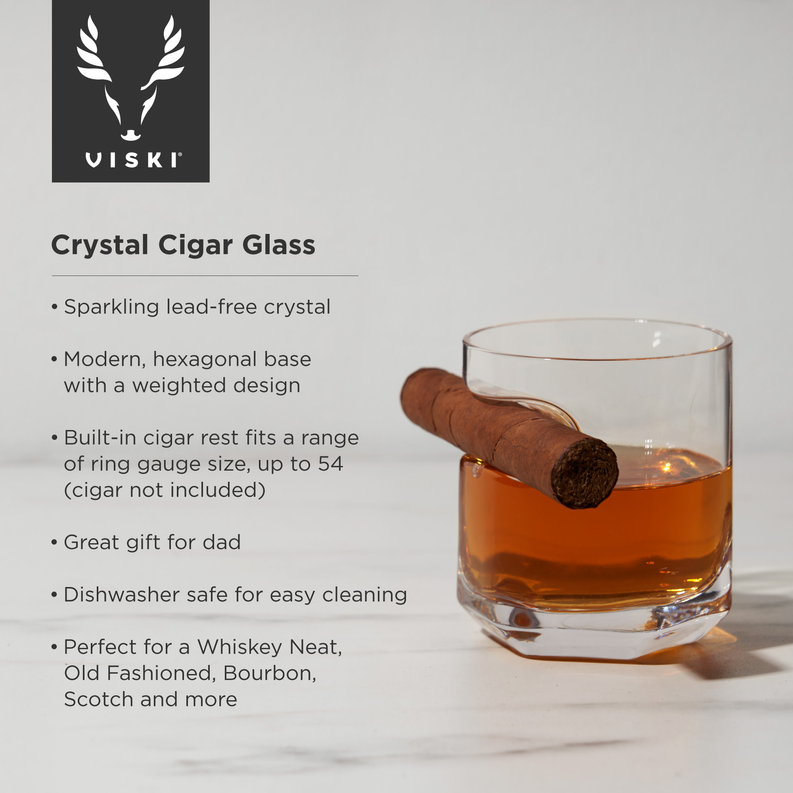Crystal Cigar Glass by Viski True Bands