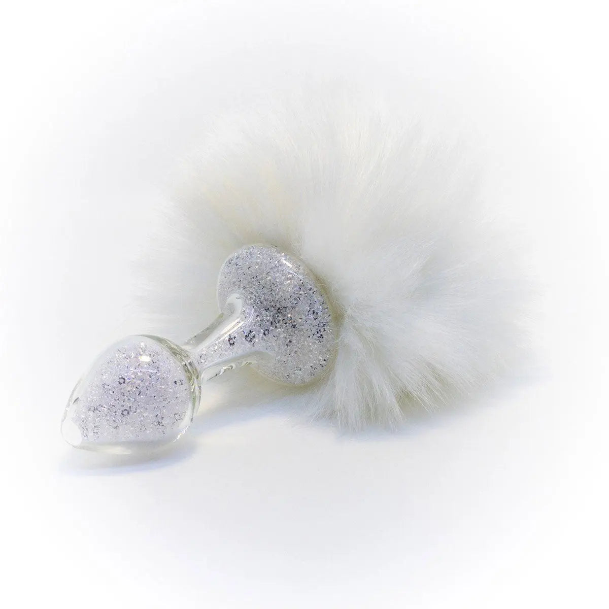Crystal Delights Magnetic Sparkle Bunny Tail  - White Crystal Delights