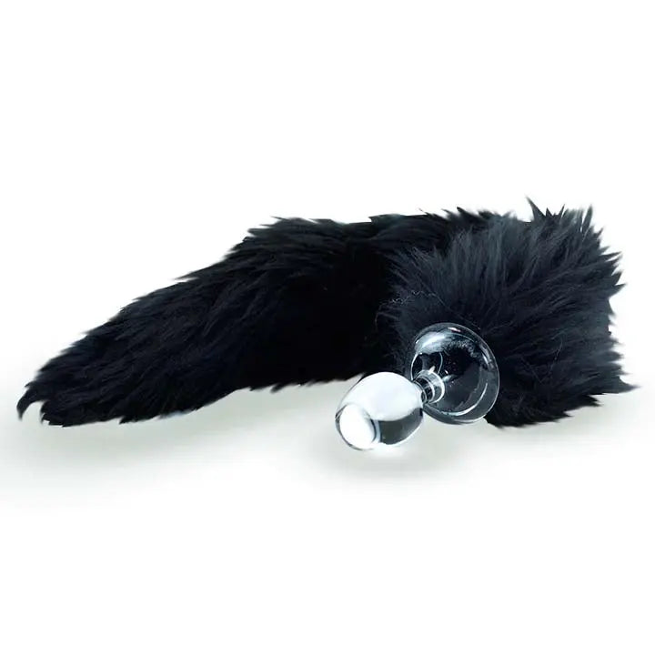 Crystal Delights Minx Tail Plug - Mongolian Black Crystal Delights