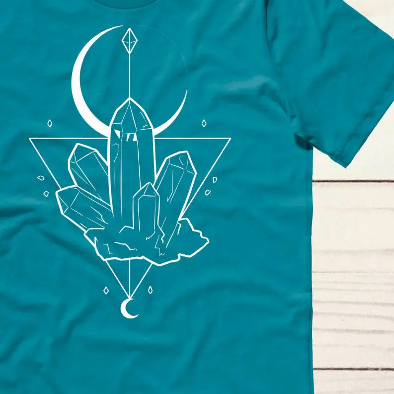 Crystal Grid Moon Unisex T-shirt Gesshoku Designs